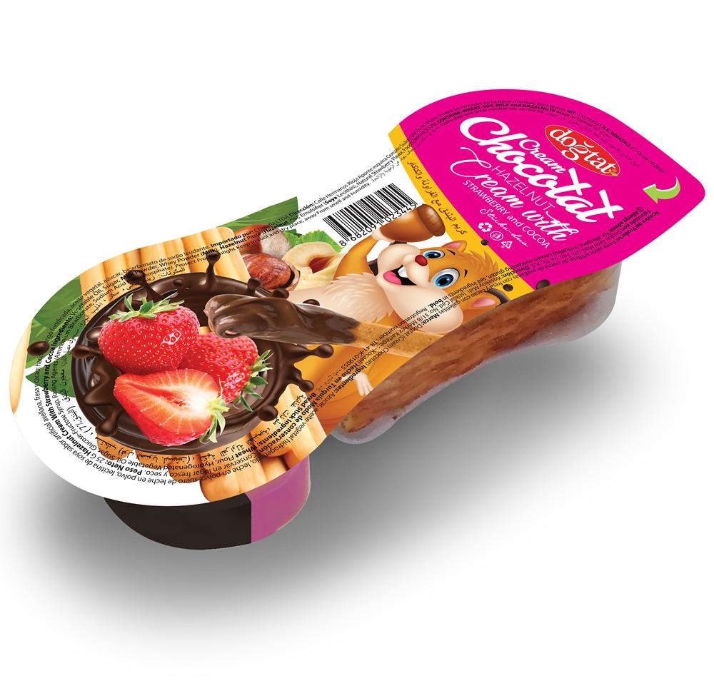 Cream Chocotat Sekiz Kalıp Strawberry Şeffaf