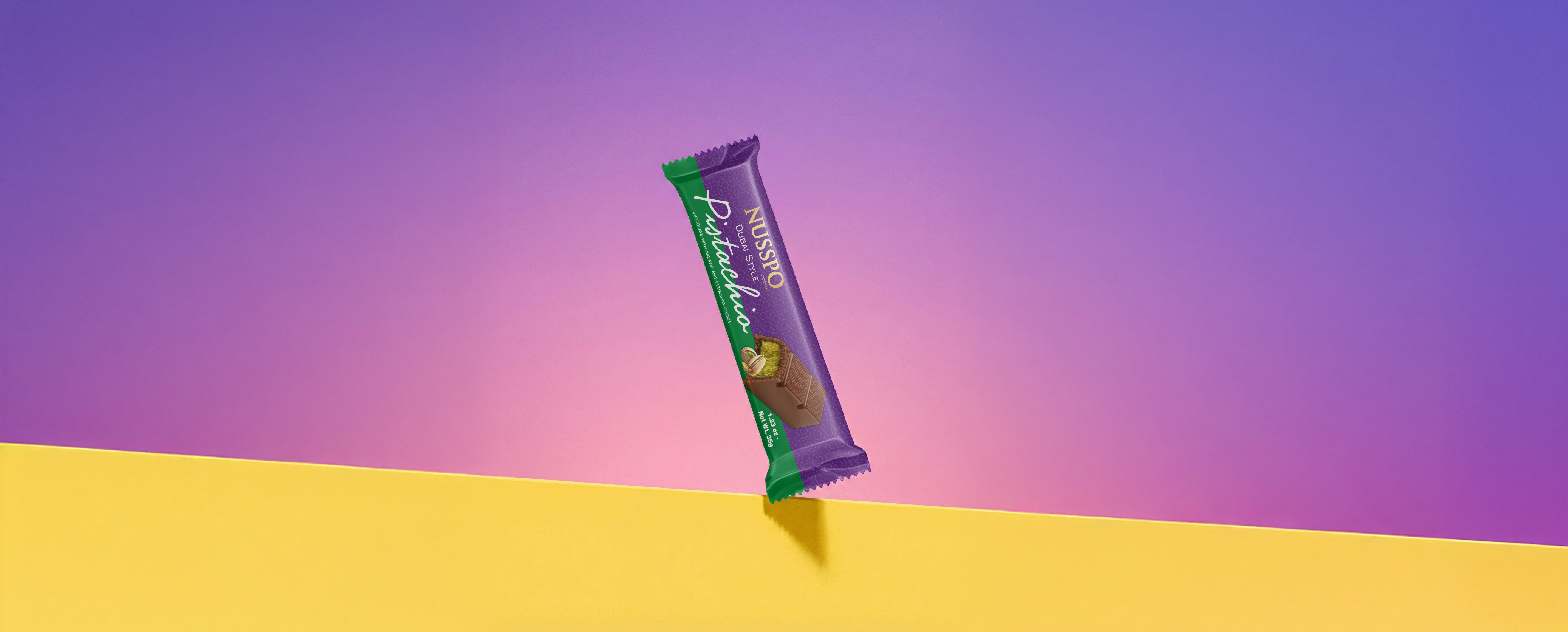 Barre de chocolat au kadayıf et crème de pistache 35 g | Nusspo