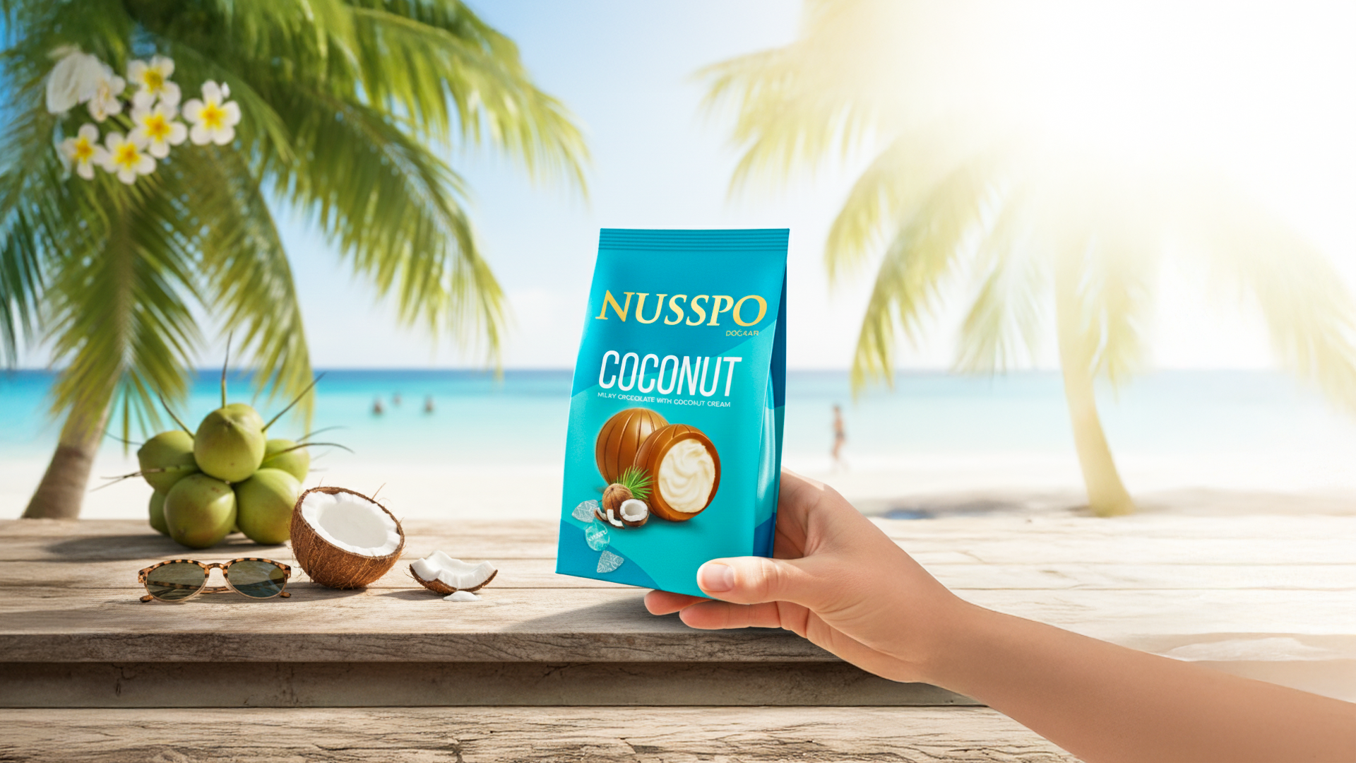 Chocolat au lait à la crème de noix de coco | Nusspo