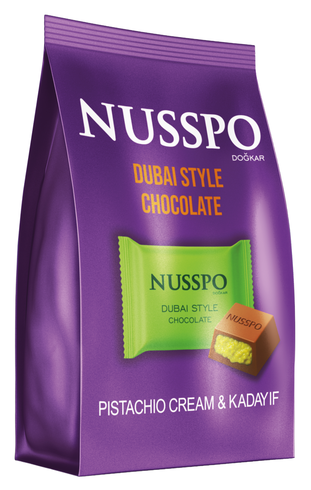 Chocolat au lait crème de pistache et kadayıf | Nusspo