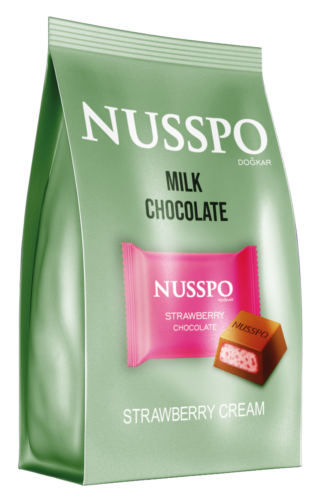 Chocolat au lait à la crème de fraise | Nusspo