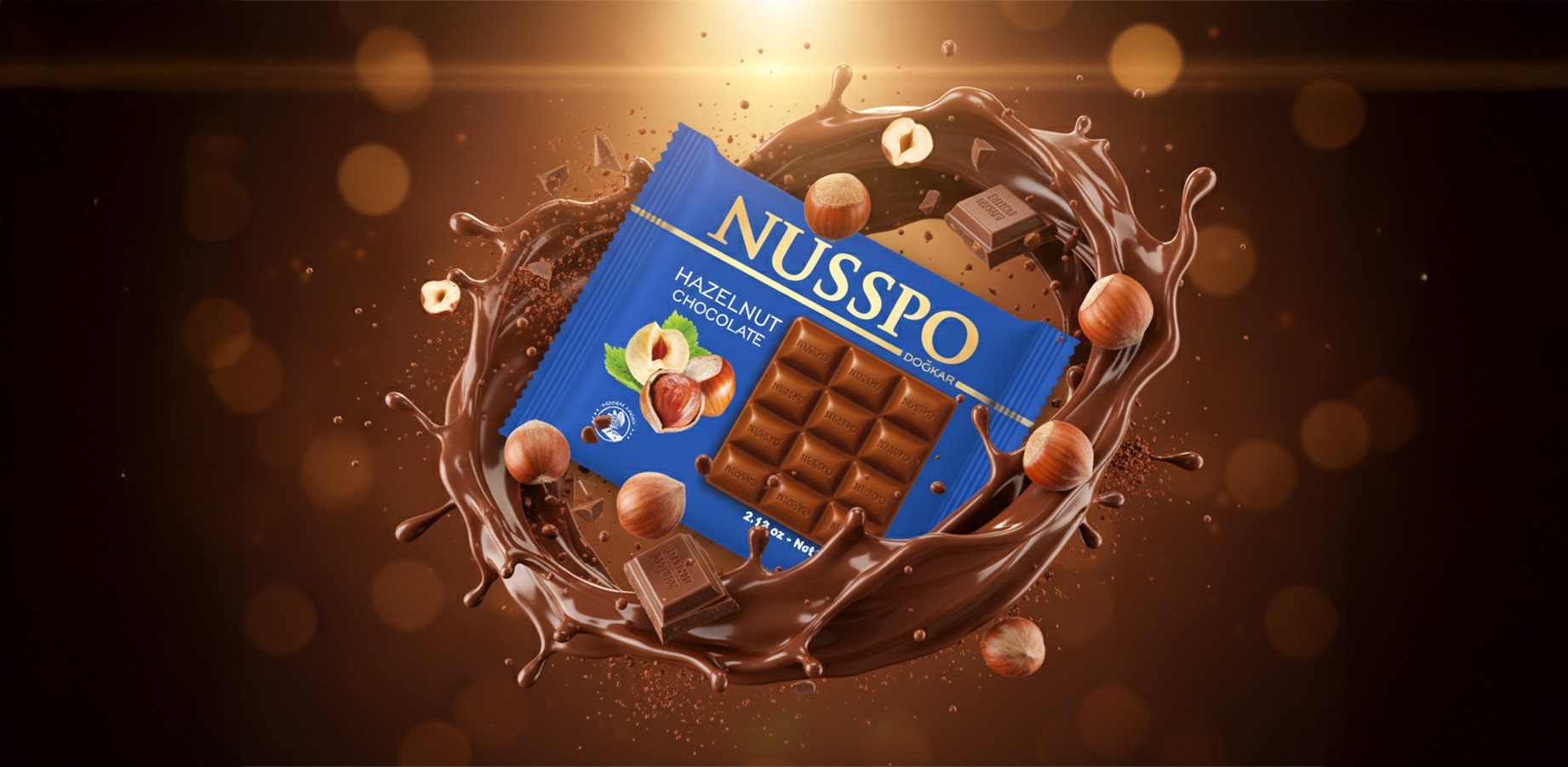 Tablette de chocolat aux noisettes 60 g | Nusspo